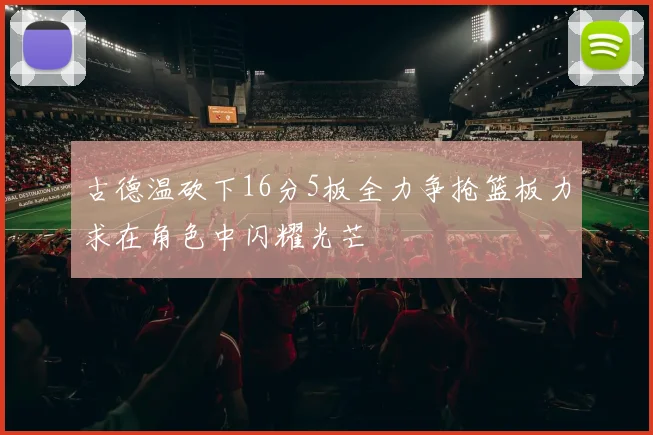 古德温砍下16分5板全力争抢篮板力求在角色中闪耀光芒